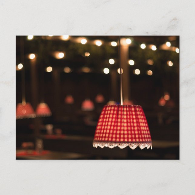 CARTÃO POSTAL ROTE LAMPENSCHIRME FESTZELT HAAGER HERBSTFEST (Frente)