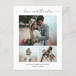 Cartão Postal Roteiro Amor e Agradecimento 3 Foto Casamento Obri