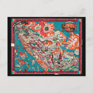 Cartão Postal Roteiro de colheita engraçado de Nova Iorque 1925