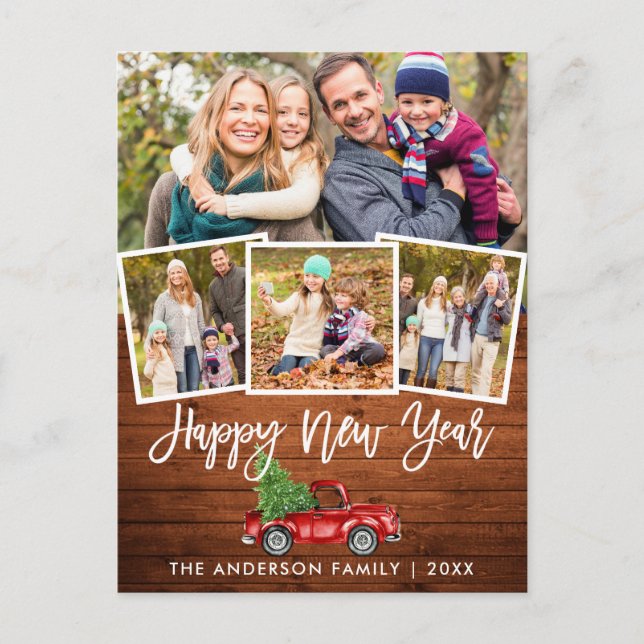 Cartão Postal Roteiro de Madeira Pincel Vermelho Caminhão Novo A (Frente)