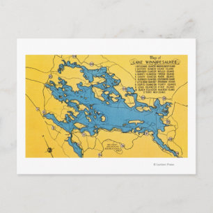 Cartão Postal Roteiro do lago e das autoestradas