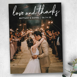 Cartão Postal Roteiro Manuscrito Amor Agradecimento Casamento