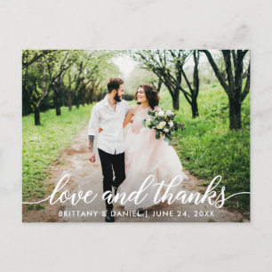 Cartão Postal Roteiro Moderno de Amor e Agradecimento Foto de Ca