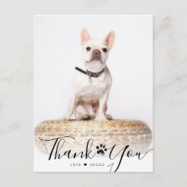 Cartão Postal Roteiro Personalizado Obrigado por Foto de Memoria