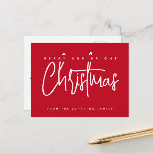 Cartão Postal Roteiro simples de Natal Alegre e Moderno