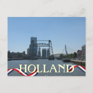 Cartão postal Roterdão Bridges Holland