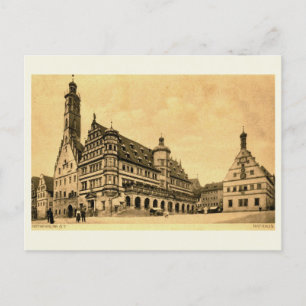 Cartão Postal Rothenburg Alemanha Estilo Vintage