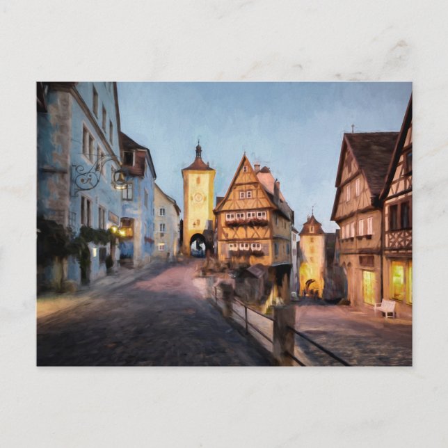 Cartão Postal Rothenburg ob der Tauber (Frente)