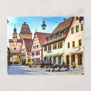 Cartão Postal Rothenburg ob der Tauber, Alemanha