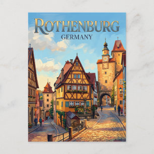 Cartão Postal Rothenburg ob der Tauber Alemanha