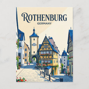 Cartão Postal Rothenburg ob der Tauber Alemanha