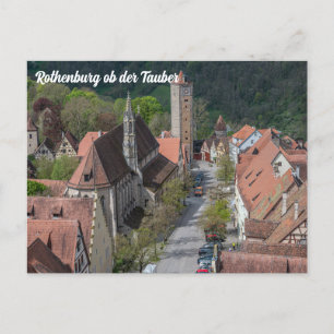 Cartão Postal Rothenburg ob der tauber — cidade antiga de cima