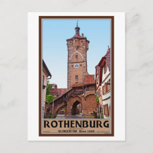 Cartão Postal Rothenburg od Tauber - Klingentor