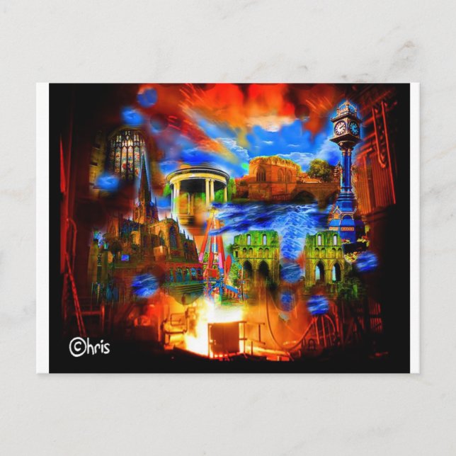 Cartão Postal Rotherham, Inglaterra (Frente)