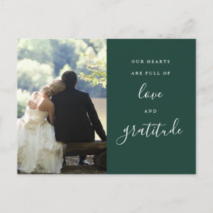 Cartão Postal Roto de Fotografia Casamento Obrigado Esmeralda Ve