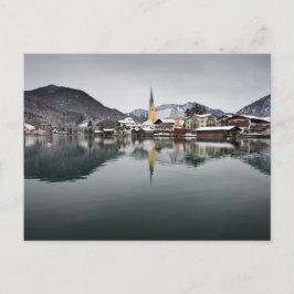 Cartão Postal Rottach-Egern no Tegernsee, Baviera no inverno