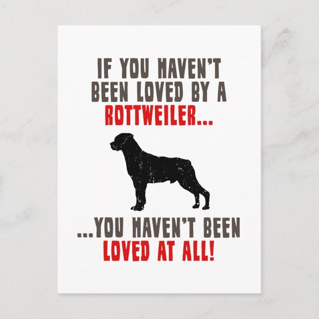 Cartão Postal Rottweiler (Frente)