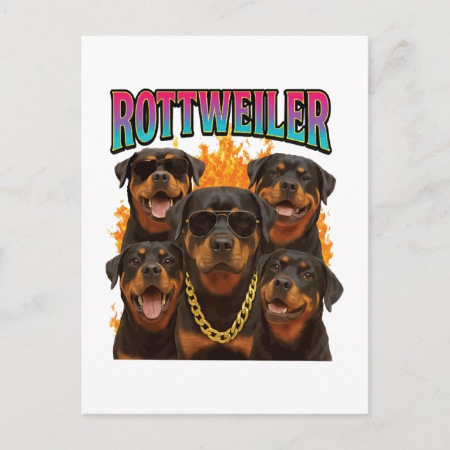 Cartão Postal Rottweiler  (Frente)