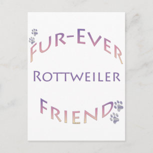 Cartão Postal Rottweiler Fuever Amigo