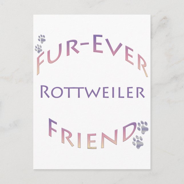 Cartão Postal Rottweiler Fuever Amigo (Frente)