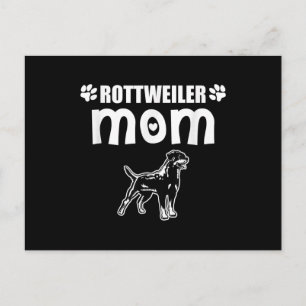 Cartão Postal Rottweiler Mãe Eu Cachorro Dono da Mãe Presente