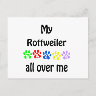 Cartão Postal Rottweiler Walks Design