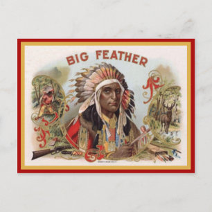 Cartão Postal Rótulo de Caixa de Charuto Vintage