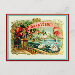 Cartão Postal Rótulo de Caixa de Charuto Vintage