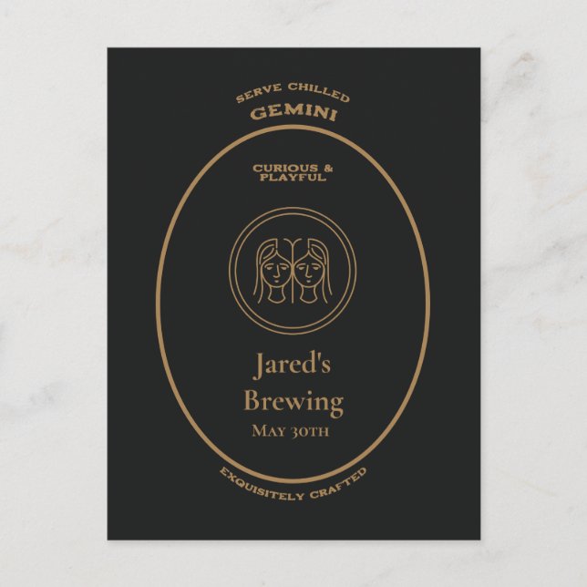 Cartão Postal Rótulo de Farmácia Pessoal Curioso e Divertido de  (Frente)