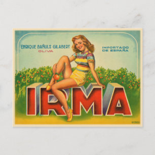 Cartão Postal Rótulo de Taxa Espanhol com Impressão de Marca