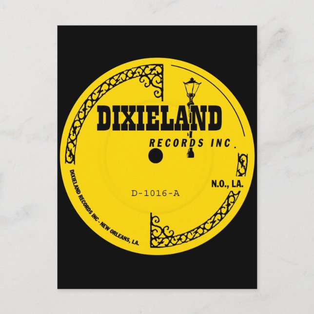 Cartão Postal Rótulo Dixieland Records (Frente)