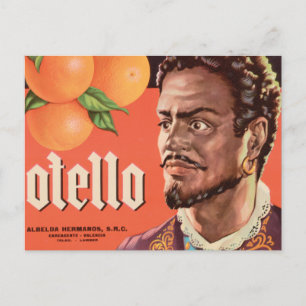 Cartão Postal Rótulo Laranja Otello