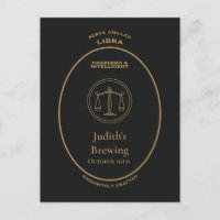 Rótulo Personalizado de Farmácia Ouro Libra Zodíac