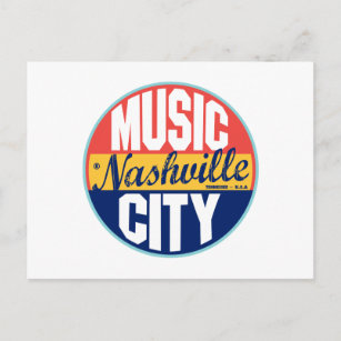 Cartão Postal Rótulo Vintage de Nashville