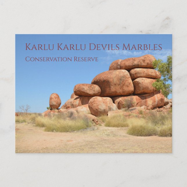 Cartão Postal Round Boulders, Karlu Karlu, Devils Marbles (Frente)
