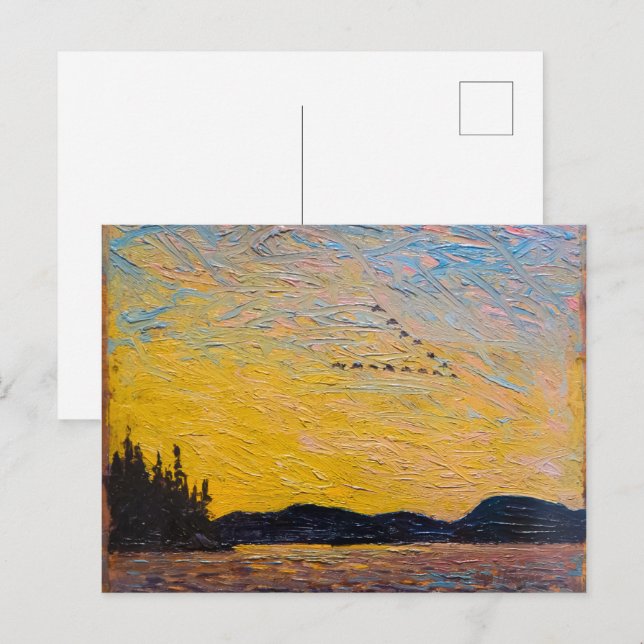 Cartão Postal Round Lake Mud Bay | Tom Thomson | (Frente/Verso)
