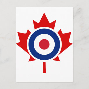 Cartão Postal Roundel Alvo de Hóquei em Curling do Mod Canada