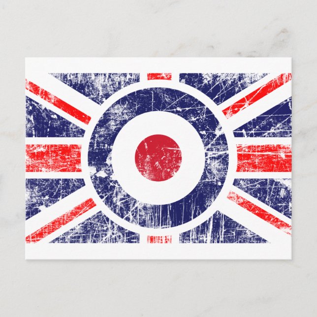Cartão Postal Roundel Target Mods UK Target Union Jack (Frente)
