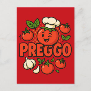 Cartão Postal Roupas de Molho Preggo Anúncio de Gravidez