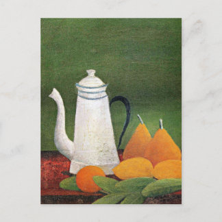 Cartão Postal Rousseau - Vida Estática com Bule e Fruta