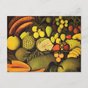 Cartão Postal Rousseau - Vida Estática com Fruta Exótica, belas