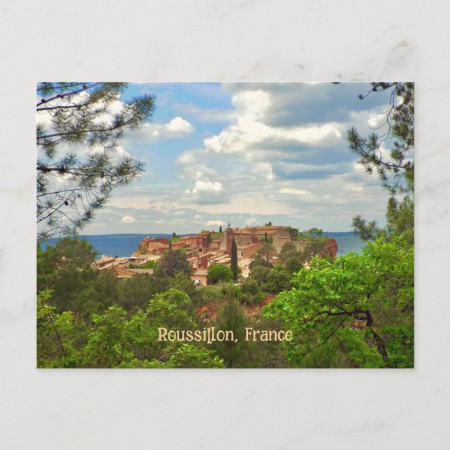 Cartão Postal Roussillon, France, Beautiful Hill Town (Frente)
