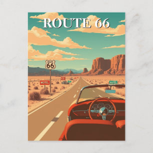 Cartão Postal Route 66 Classic Road Trip American