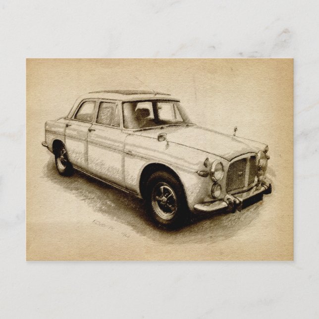 Cartão Postal Rover P5 1968 (Frente)