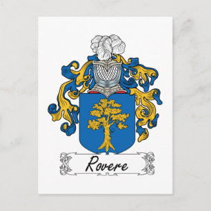 Cartão Postal Rovere Family Crest