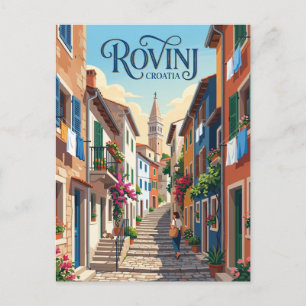 Cartão Postal Rovinj Centro Histórico Croácia