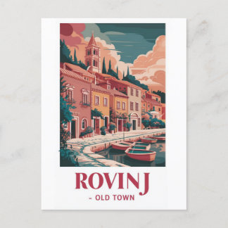 Cartão Postal Rovinj, Croácia - Cartão-postal da Beleza Costeira