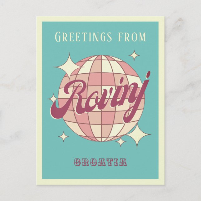 Cartão Postal Rovinj Croatia Hrvatska Retro Vintage Postcard (Frente)
