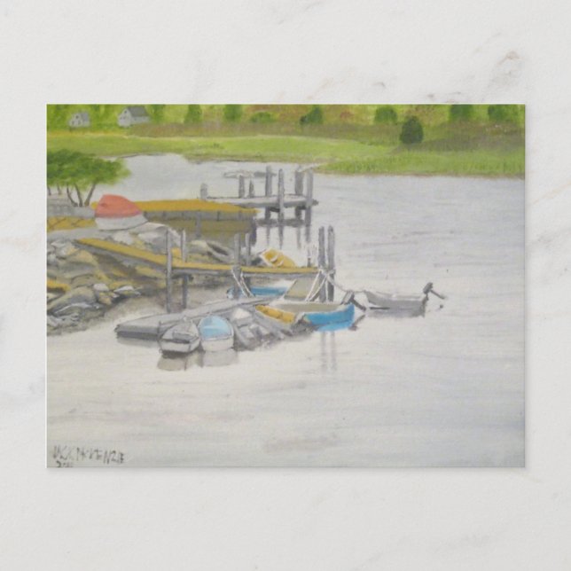 Cartão Postal RowBoatsMenemshaPond (Frente)
