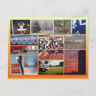 Cartão Postal Roxbury, Massachusetts Photo Collage 9958